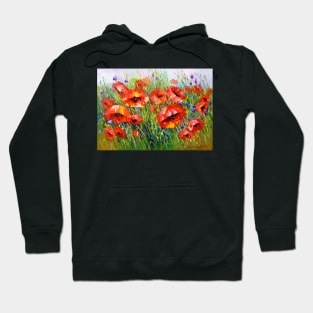 Poppies in bloom Hoodie